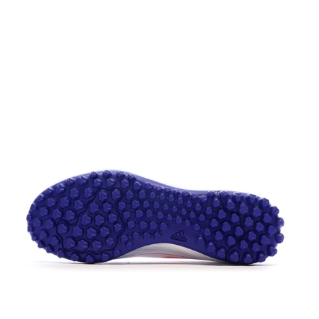 Chaussures Blanc/Bleu Garçon Adidas F50 Club