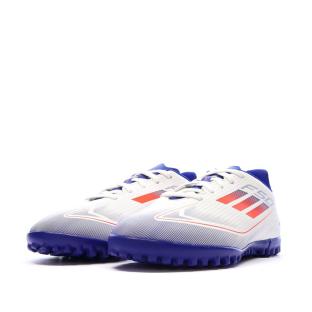 Chaussures Blanc/Bleu Garçon Adidas F50 Club