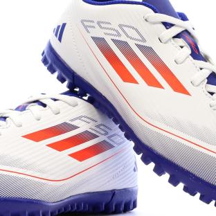 Chaussures Blanc/Bleu Garçon Adidas F50 Club