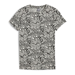 T-shirt Noir/Blanc Fille Puma Tropicat