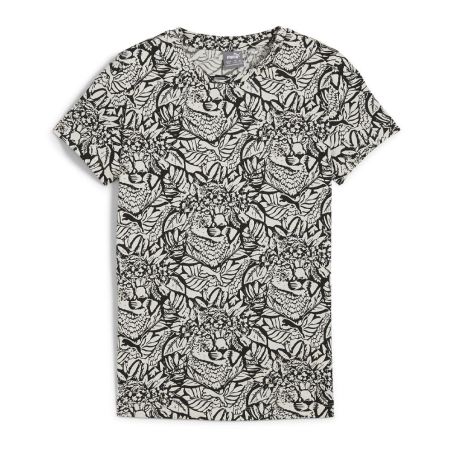 T-shirt Noir/Blanc Fille Puma Tropicat