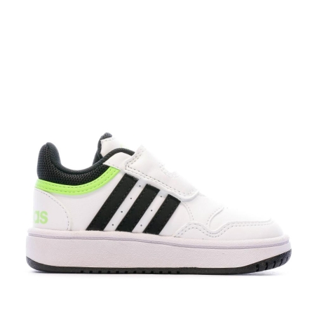 Baskets Verte/Blanche Garçon Adidas Hoops 3.0