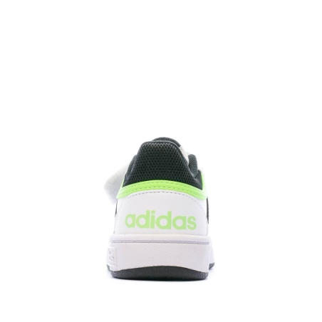 Baskets Verte/Blanche Garçon Adidas Hoops 3.0