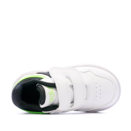Baskets Verte/Blanche Garçon Adidas Hoops 3.0
