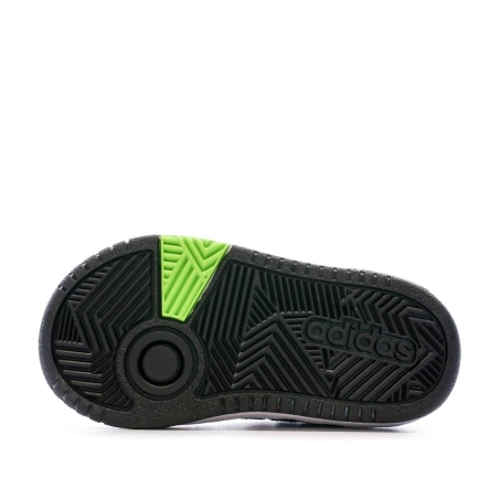 Baskets Verte/Blanche Garçon Adidas Hoops 3.0