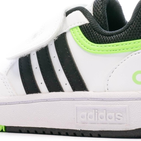 Baskets Verte/Blanche Garçon Adidas Hoops 3.0