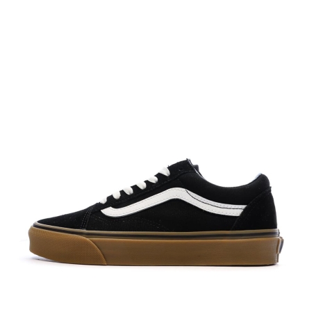 Baskets Noir/Marron Garçon Vans Old Skool