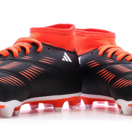 Chaussures de football Noir/Rouges Garçon Adidas Predator Club