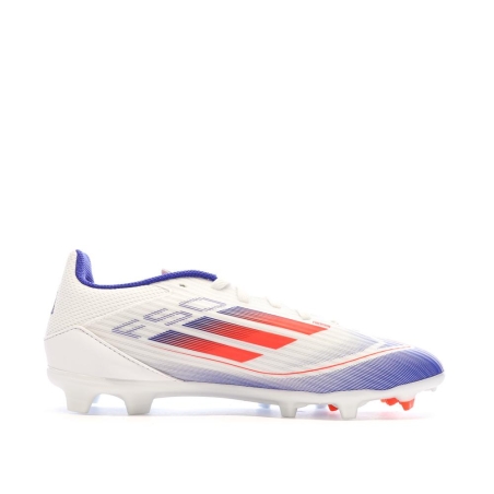Chaussures de Foot Blanc/Bleu Junior Adidas F50 League FG/MG