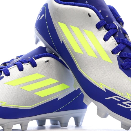 Chaussures de football Bleu/Gris Argent Garçon Adidas F50 Club