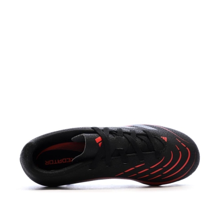 Chaussures de football Noires/Rouges Garçon Adidas Predator