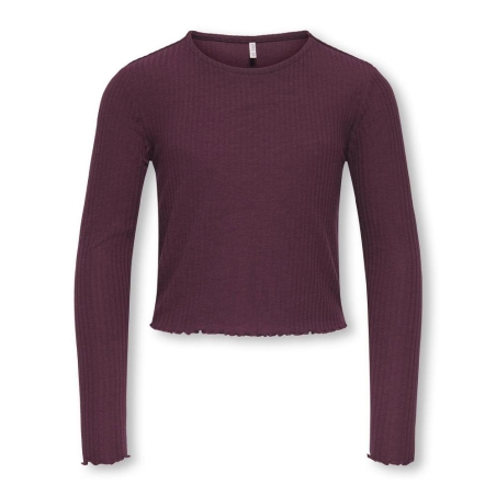 T-Shirt Manches Longues Prune Fille Kids ONLY Kognella