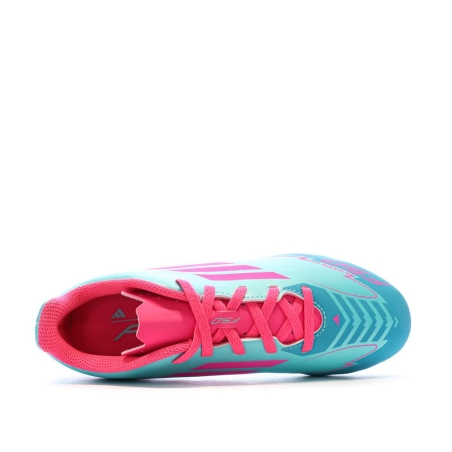 Chaussures de football Turquoises/Roses Enfant Adidas F50 Club