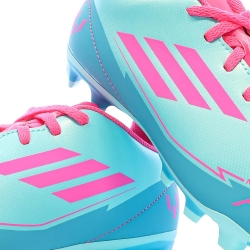 Chaussures de football Turquoises/Roses Enfant Adidas F50 Club