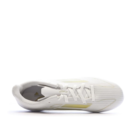 Chaussures de football Blanches/Doré Garçon Adidas F50 League