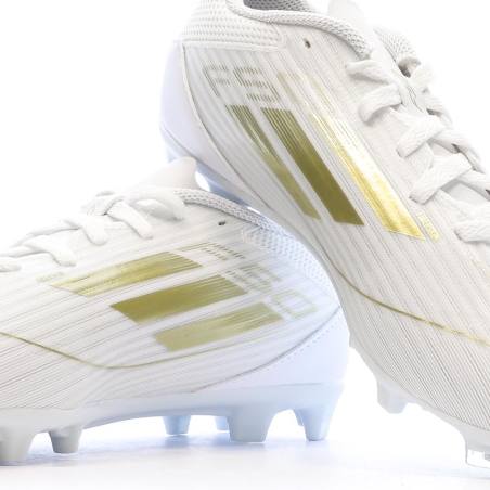 Chaussures de football Blanches/Doré Garçon Adidas F50 League