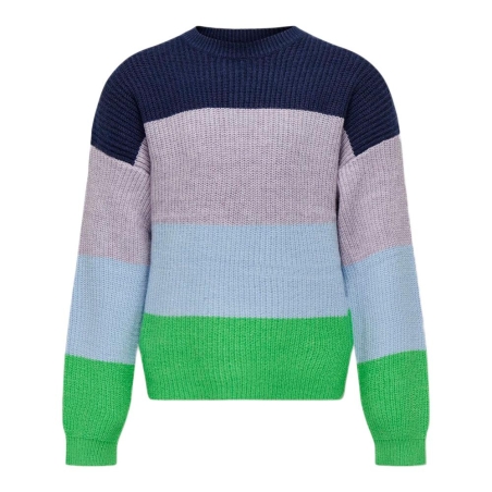 Pull Marine/Violet Fille Kids Only Stripe