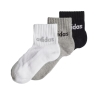 X3 Paires de chaussettes Noires/Grises/Blanches Garçon Adidas IV