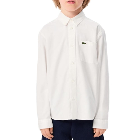 Chemise Blanche Garçon Lacoste Contrast