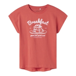 T-Shirt Rouge Fille Name it Spiced Coral