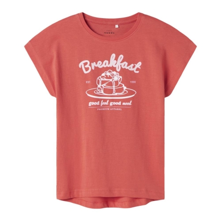 T-Shirt Rouge Fille Name it Spiced Coral