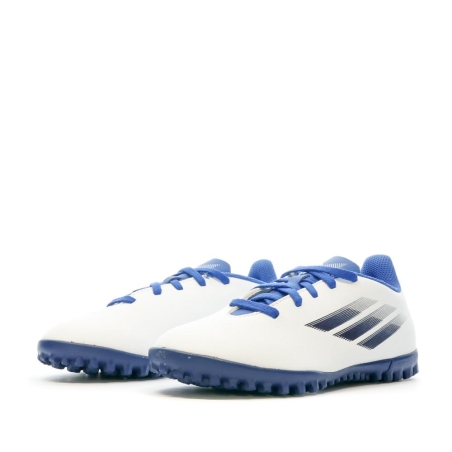 Chaussures de futsal Blanc/Bleu Enfant Adidas X Speedflow.4