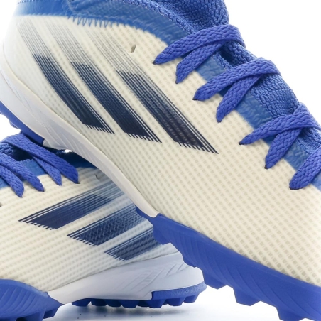 Chaussures de Futsal Bleu/Blanc Garçon Adidas X Speedflow.3 Tf J