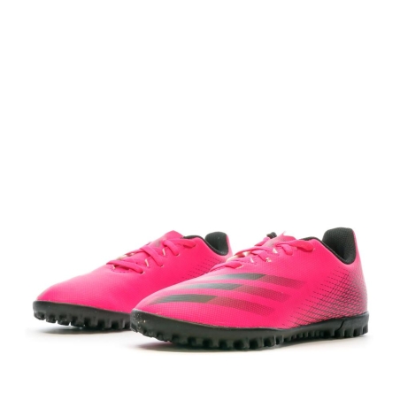 Chaussures de Futsal Rose Garçon Adidas X Ghosted.4 Tf J