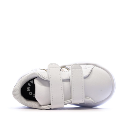 Baskets Blanches/Marron Fille Adidas Grand Court 2.0