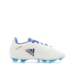 Chaussures de football Blanche/Bleu Garçon Adidas X Speedflow.4 Fxg J