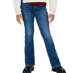 Jean Droit Bleu Fille Calvin Klein Jeans Dark