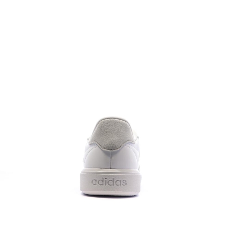 Baskets Blanc/Beige Enfant Adidas Courtblock