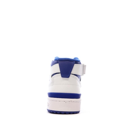 Baskets Blanches/Bleu Garçon Adidas Forum Mid