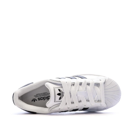 Baskets Blanc/Noir Junior Adidas Superstar II