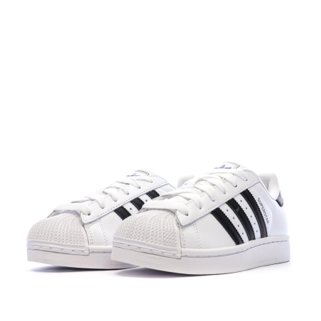 Baskets Blanc/Noir Junior Adidas Superstar II