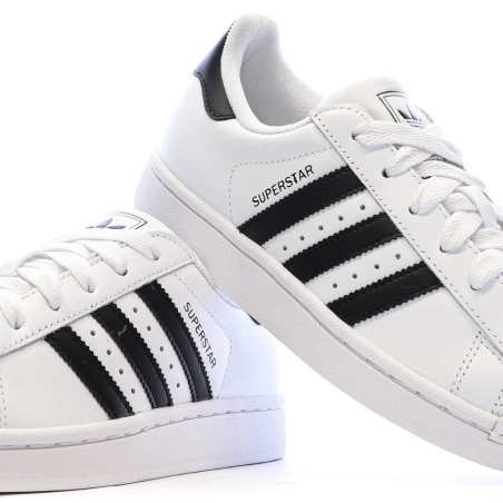Baskets Blanc/Noir Junior Adidas Superstar II