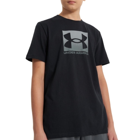 T-Shirt Noir Garçon Under Armour Boxed