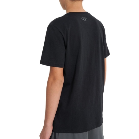 T-Shirt Noir Garçon Under Armour Boxed