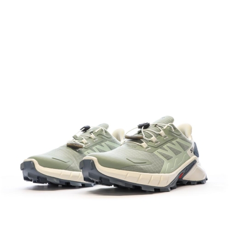 Chaussures de trail Vertes Femme Salomon Supercross 4W