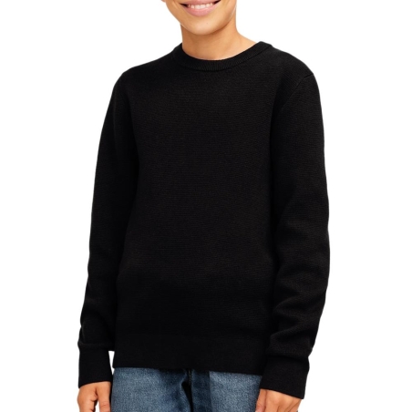 Pull Noir Garçon Jack & Jones Knit Neck