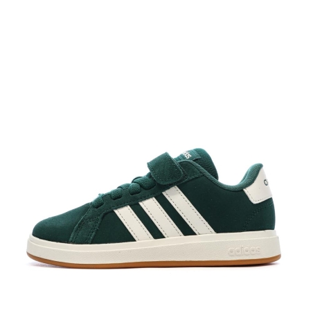 Baskets Vertes Foncés Junior Adidas Grand Court