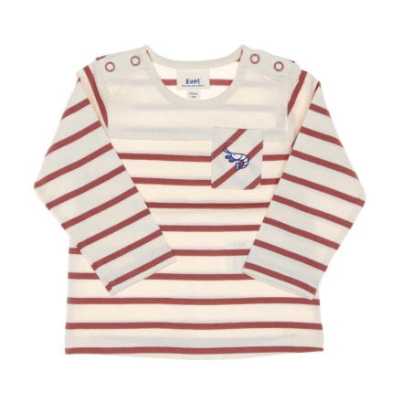 T-shirt Rose à Rayures Fille EOM Elorisa
