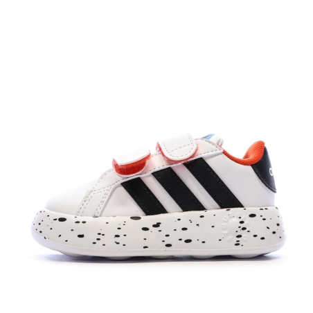 Baskets Blanc/Noir Garçon bébé Adidas Grand Court 2.0 101 Disney