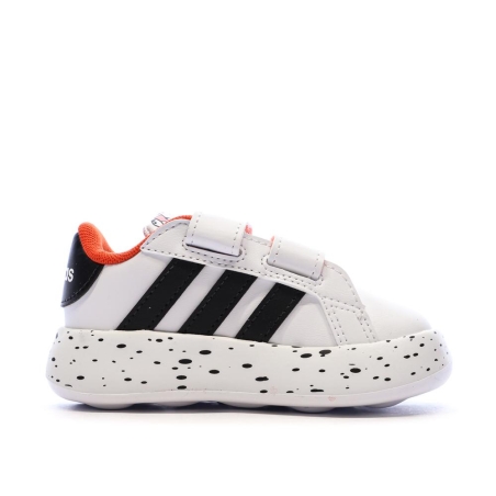Baskets Blanc/Noir Garçon bébé Adidas Grand Court 2.0 101 Disney