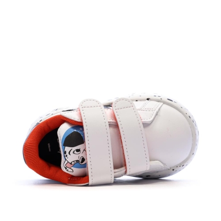 Baskets Blanc/Noir Garçon bébé Adidas Grand Court 2.0 101 Disney