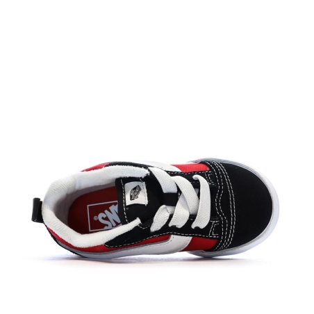 Baskets Noir/Rouge Enfant Vans Knu Skool Elastic