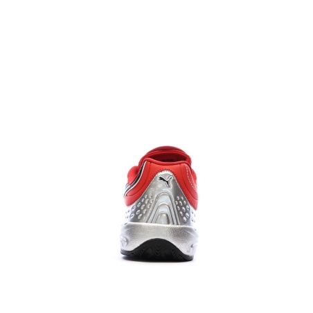 Baskets Argent/Rouge/Noir Garçon Puma Goalgetter