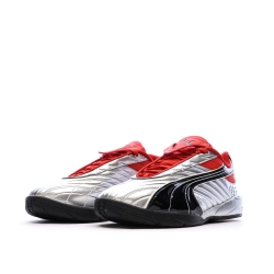 Baskets Argent/Rouge/Noir Garçon Puma Goalgetter