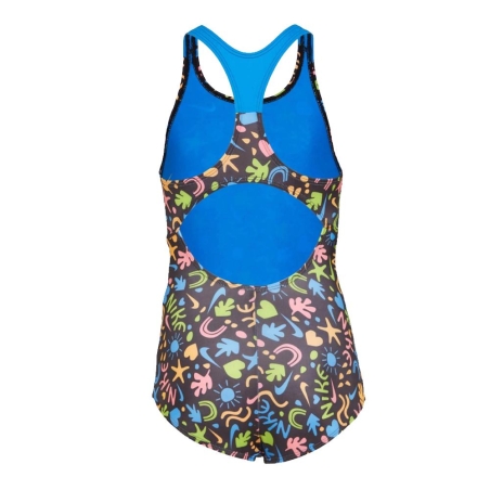 Maillot de bain Noir/Bleu Fille Nike Racerback