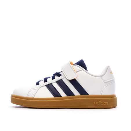 Baskets Blanche/Bleu Garçon Adidas Grand Court 2.0 El C